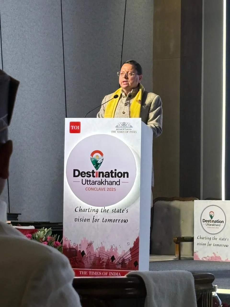 Charu Wadhwa speaking at the Destination Uttarakhand conclave, The Times of India